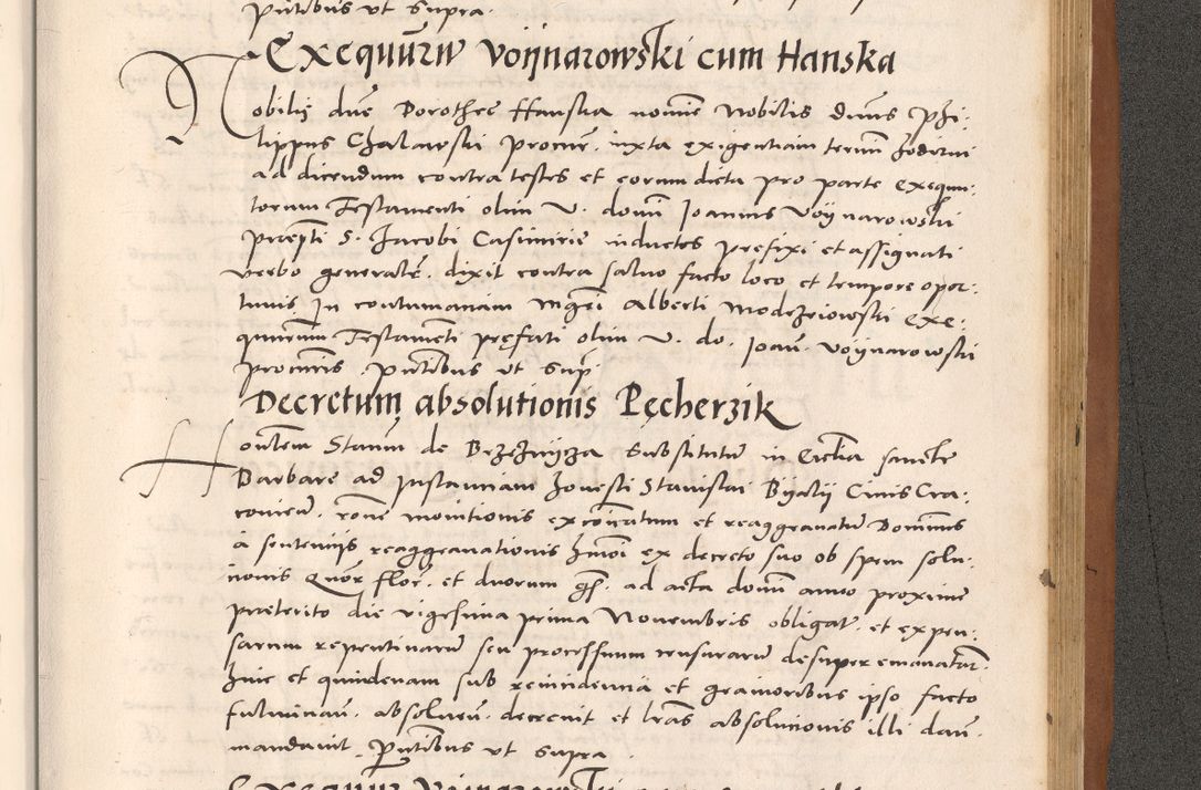 Zdjęcie nr 1049 dla obiektu archiwalnego: Acta actorum causarum, sentenciarum tam diffinitivarum quam interloquutoriarum, decretorum, obligationum, quietationum et constitucionum procuratorum coram reverendo domino Bartholomeo Ganthkowsky cancellario Gnesnensi, archidiacono et reverendissimi in Christo patris domini Andree Dei gratia episcopi Cracoviensis vicario in spiritualibus generali Cracoviensi ad annum Domini millesimum quingentesimum quingentesimum primum, cuius indictio nona, pontificatus sanctissimi in Christo patris domini Julii divina providencia pape tercii, annus secundus (sic!) felici omine incipiutur.