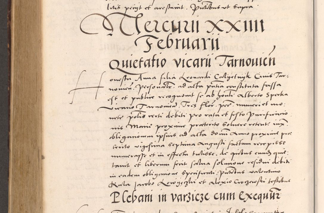 Zdjęcie nr 1042 dla obiektu archiwalnego: Acta actorum causarum, sentenciarum tam diffinitivarum quam interloquutoriarum, decretorum, obligationum, quietationum et constitucionum procuratorum coram reverendo domino Bartholomeo Ganthkowsky cancellario Gnesnensi, archidiacono et reverendissimi in Christo patris domini Andree Dei gratia episcopi Cracoviensis vicario in spiritualibus generali Cracoviensi ad annum Domini millesimum quingentesimum quingentesimum primum, cuius indictio nona, pontificatus sanctissimi in Christo patris domini Julii divina providencia pape tercii, annus secundus (sic!) felici omine incipiutur.