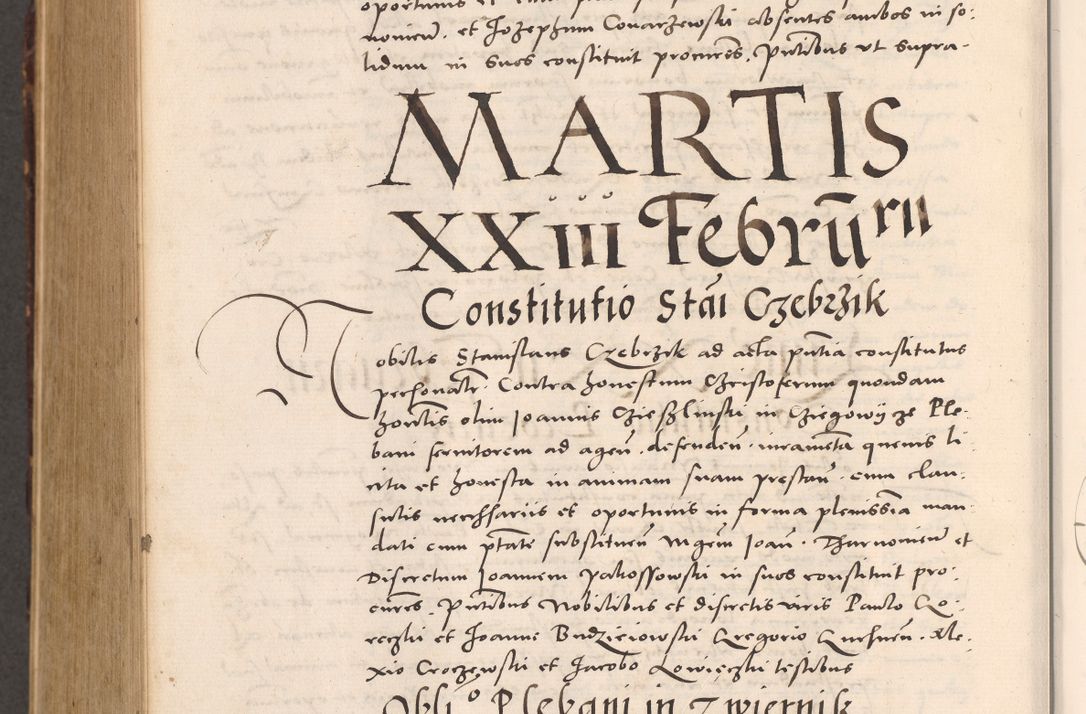 Zdjęcie nr 1038 dla obiektu archiwalnego: Acta actorum causarum, sentenciarum tam diffinitivarum quam interloquutoriarum, decretorum, obligationum, quietationum et constitucionum procuratorum coram reverendo domino Bartholomeo Ganthkowsky cancellario Gnesnensi, archidiacono et reverendissimi in Christo patris domini Andree Dei gratia episcopi Cracoviensis vicario in spiritualibus generali Cracoviensi ad annum Domini millesimum quingentesimum quingentesimum primum, cuius indictio nona, pontificatus sanctissimi in Christo patris domini Julii divina providencia pape tercii, annus secundus (sic!) felici omine incipiutur.