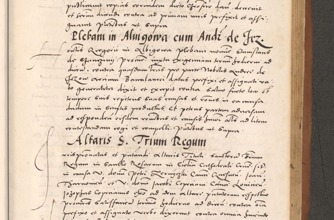 Zdjęcie nr 1033 dla obiektu archiwalnego: Acta actorum causarum, sentenciarum tam diffinitivarum quam interloquutoriarum, decretorum, obligationum, quietationum et constitucionum procuratorum coram reverendo domino Bartholomeo Ganthkowsky cancellario Gnesnensi, archidiacono et reverendissimi in Christo patris domini Andree Dei gratia episcopi Cracoviensis vicario in spiritualibus generali Cracoviensi ad annum Domini millesimum quingentesimum quingentesimum primum, cuius indictio nona, pontificatus sanctissimi in Christo patris domini Julii divina providencia pape tercii, annus secundus (sic!) felici omine incipiutur.