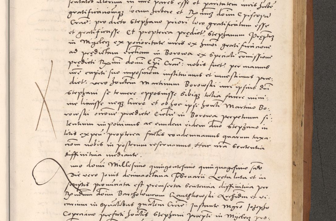 Zdjęcie nr 1029 dla obiektu archiwalnego: Acta actorum causarum, sentenciarum tam diffinitivarum quam interloquutoriarum, decretorum, obligationum, quietationum et constitucionum procuratorum coram reverendo domino Bartholomeo Ganthkowsky cancellario Gnesnensi, archidiacono et reverendissimi in Christo patris domini Andree Dei gratia episcopi Cracoviensis vicario in spiritualibus generali Cracoviensi ad annum Domini millesimum quingentesimum quingentesimum primum, cuius indictio nona, pontificatus sanctissimi in Christo patris domini Julii divina providencia pape tercii, annus secundus (sic!) felici omine incipiutur.