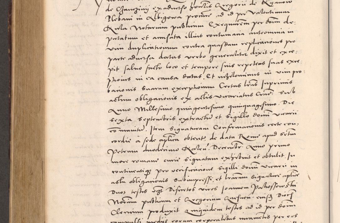 Zdjęcie nr 1018 dla obiektu archiwalnego: Acta actorum causarum, sentenciarum tam diffinitivarum quam interloquutoriarum, decretorum, obligationum, quietationum et constitucionum procuratorum coram reverendo domino Bartholomeo Ganthkowsky cancellario Gnesnensi, archidiacono et reverendissimi in Christo patris domini Andree Dei gratia episcopi Cracoviensis vicario in spiritualibus generali Cracoviensi ad annum Domini millesimum quingentesimum quingentesimum primum, cuius indictio nona, pontificatus sanctissimi in Christo patris domini Julii divina providencia pape tercii, annus secundus (sic!) felici omine incipiutur.