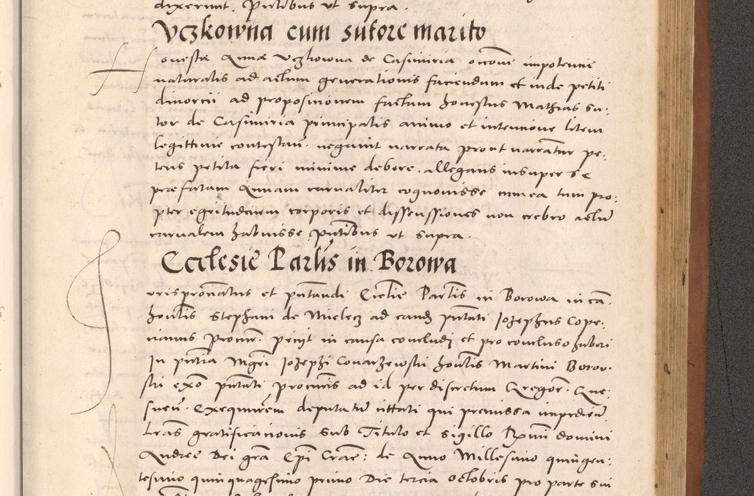 Zdjęcie nr 1005 dla obiektu archiwalnego: Acta actorum causarum, sentenciarum tam diffinitivarum quam interloquutoriarum, decretorum, obligationum, quietationum et constitucionum procuratorum coram reverendo domino Bartholomeo Ganthkowsky cancellario Gnesnensi, archidiacono et reverendissimi in Christo patris domini Andree Dei gratia episcopi Cracoviensis vicario in spiritualibus generali Cracoviensi ad annum Domini millesimum quingentesimum quingentesimum primum, cuius indictio nona, pontificatus sanctissimi in Christo patris domini Julii divina providencia pape tercii, annus secundus (sic!) felici omine incipiutur.