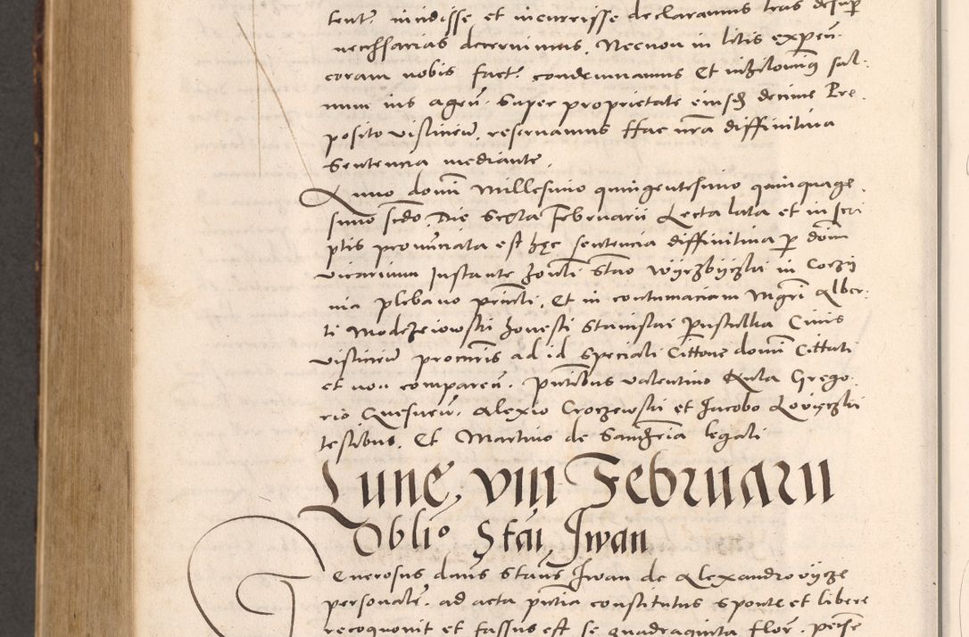 Zdjęcie nr 996 dla obiektu archiwalnego: Acta actorum causarum, sentenciarum tam diffinitivarum quam interloquutoriarum, decretorum, obligationum, quietationum et constitucionum procuratorum coram reverendo domino Bartholomeo Ganthkowsky cancellario Gnesnensi, archidiacono et reverendissimi in Christo patris domini Andree Dei gratia episcopi Cracoviensis vicario in spiritualibus generali Cracoviensi ad annum Domini millesimum quingentesimum quingentesimum primum, cuius indictio nona, pontificatus sanctissimi in Christo patris domini Julii divina providencia pape tercii, annus secundus (sic!) felici omine incipiutur.