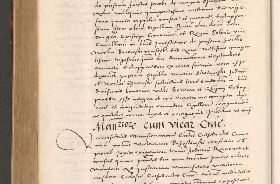Zdjęcie nr 992 dla obiektu archiwalnego: Acta actorum causarum, sentenciarum tam diffinitivarum quam interloquutoriarum, decretorum, obligationum, quietationum et constitucionum procuratorum coram reverendo domino Bartholomeo Ganthkowsky cancellario Gnesnensi, archidiacono et reverendissimi in Christo patris domini Andree Dei gratia episcopi Cracoviensis vicario in spiritualibus generali Cracoviensi ad annum Domini millesimum quingentesimum quingentesimum primum, cuius indictio nona, pontificatus sanctissimi in Christo patris domini Julii divina providencia pape tercii, annus secundus (sic!) felici omine incipiutur.