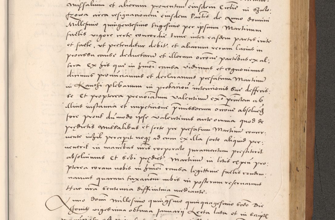 Zdjęcie nr 971 dla obiektu archiwalnego: Acta actorum causarum, sentenciarum tam diffinitivarum quam interloquutoriarum, decretorum, obligationum, quietationum et constitucionum procuratorum coram reverendo domino Bartholomeo Ganthkowsky cancellario Gnesnensi, archidiacono et reverendissimi in Christo patris domini Andree Dei gratia episcopi Cracoviensis vicario in spiritualibus generali Cracoviensi ad annum Domini millesimum quingentesimum quingentesimum primum, cuius indictio nona, pontificatus sanctissimi in Christo patris domini Julii divina providencia pape tercii, annus secundus (sic!) felici omine incipiutur.