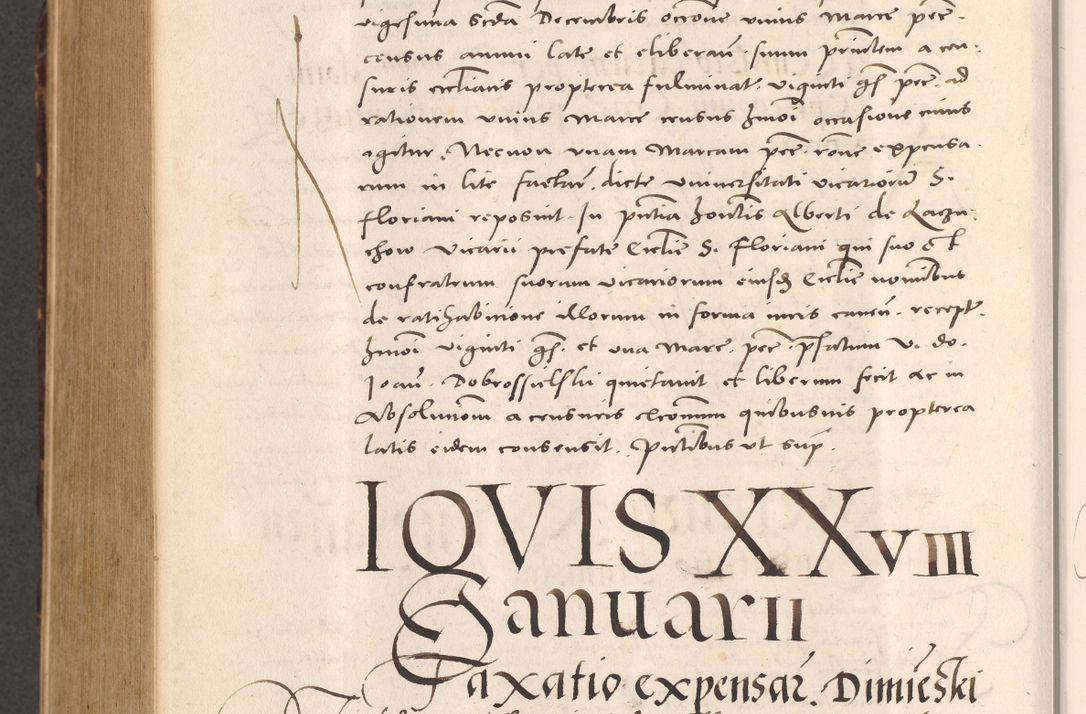 Zdjęcie nr 964 dla obiektu archiwalnego: Acta actorum causarum, sentenciarum tam diffinitivarum quam interloquutoriarum, decretorum, obligationum, quietationum et constitucionum procuratorum coram reverendo domino Bartholomeo Ganthkowsky cancellario Gnesnensi, archidiacono et reverendissimi in Christo patris domini Andree Dei gratia episcopi Cracoviensis vicario in spiritualibus generali Cracoviensi ad annum Domini millesimum quingentesimum quingentesimum primum, cuius indictio nona, pontificatus sanctissimi in Christo patris domini Julii divina providencia pape tercii, annus secundus (sic!) felici omine incipiutur.
