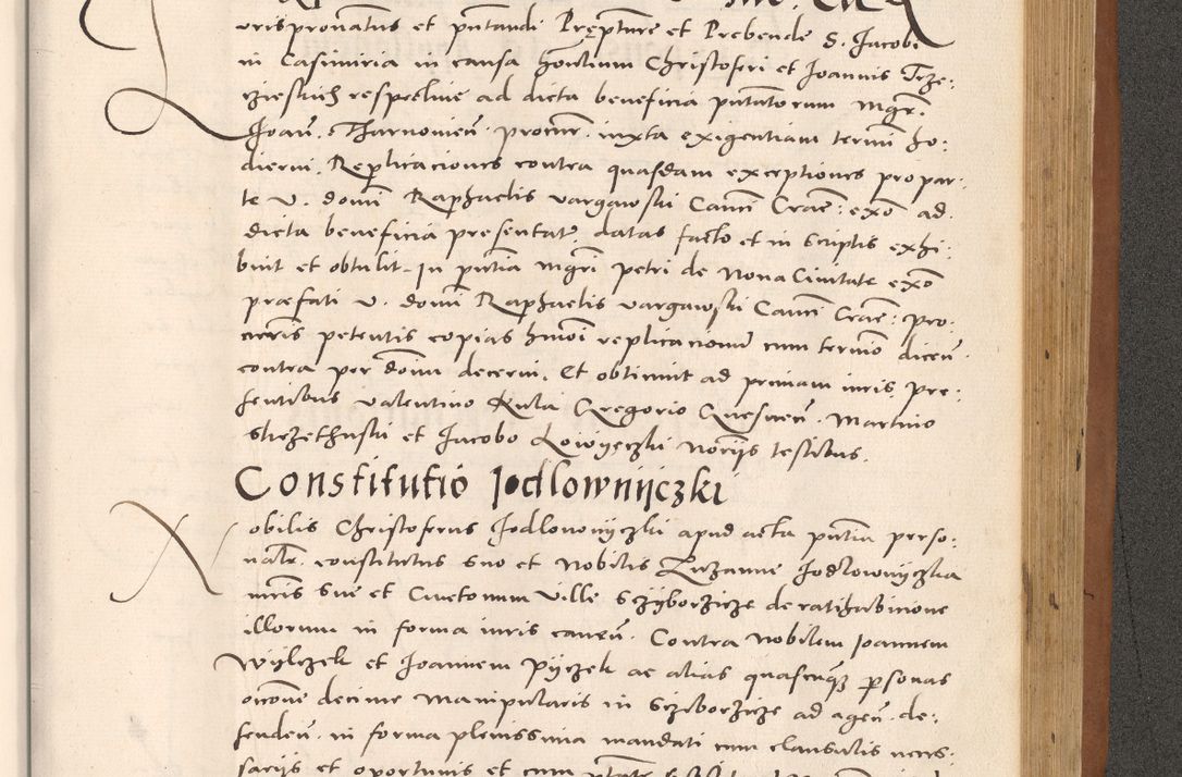 Zdjęcie nr 959 dla obiektu archiwalnego: Acta actorum causarum, sentenciarum tam diffinitivarum quam interloquutoriarum, decretorum, obligationum, quietationum et constitucionum procuratorum coram reverendo domino Bartholomeo Ganthkowsky cancellario Gnesnensi, archidiacono et reverendissimi in Christo patris domini Andree Dei gratia episcopi Cracoviensis vicario in spiritualibus generali Cracoviensi ad annum Domini millesimum quingentesimum quingentesimum primum, cuius indictio nona, pontificatus sanctissimi in Christo patris domini Julii divina providencia pape tercii, annus secundus (sic!) felici omine incipiutur.