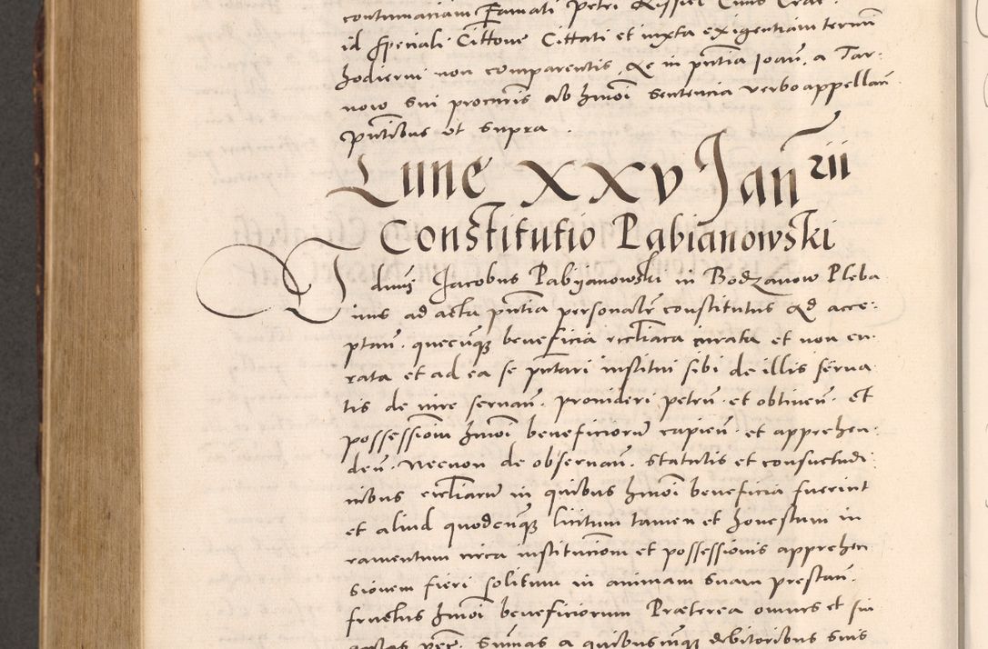 Zdjęcie nr 958 dla obiektu archiwalnego: Acta actorum causarum, sentenciarum tam diffinitivarum quam interloquutoriarum, decretorum, obligationum, quietationum et constitucionum procuratorum coram reverendo domino Bartholomeo Ganthkowsky cancellario Gnesnensi, archidiacono et reverendissimi in Christo patris domini Andree Dei gratia episcopi Cracoviensis vicario in spiritualibus generali Cracoviensi ad annum Domini millesimum quingentesimum quingentesimum primum, cuius indictio nona, pontificatus sanctissimi in Christo patris domini Julii divina providencia pape tercii, annus secundus (sic!) felici omine incipiutur.