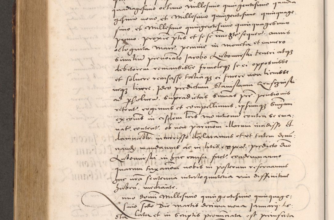 Zdjęcie nr 950 dla obiektu archiwalnego: Acta actorum causarum, sentenciarum tam diffinitivarum quam interloquutoriarum, decretorum, obligationum, quietationum et constitucionum procuratorum coram reverendo domino Bartholomeo Ganthkowsky cancellario Gnesnensi, archidiacono et reverendissimi in Christo patris domini Andree Dei gratia episcopi Cracoviensis vicario in spiritualibus generali Cracoviensi ad annum Domini millesimum quingentesimum quingentesimum primum, cuius indictio nona, pontificatus sanctissimi in Christo patris domini Julii divina providencia pape tercii, annus secundus (sic!) felici omine incipiutur.