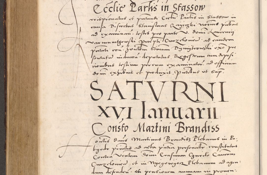 Zdjęcie nr 934 dla obiektu archiwalnego: Acta actorum causarum, sentenciarum tam diffinitivarum quam interloquutoriarum, decretorum, obligationum, quietationum et constitucionum procuratorum coram reverendo domino Bartholomeo Ganthkowsky cancellario Gnesnensi, archidiacono et reverendissimi in Christo patris domini Andree Dei gratia episcopi Cracoviensis vicario in spiritualibus generali Cracoviensi ad annum Domini millesimum quingentesimum quingentesimum primum, cuius indictio nona, pontificatus sanctissimi in Christo patris domini Julii divina providencia pape tercii, annus secundus (sic!) felici omine incipiutur.