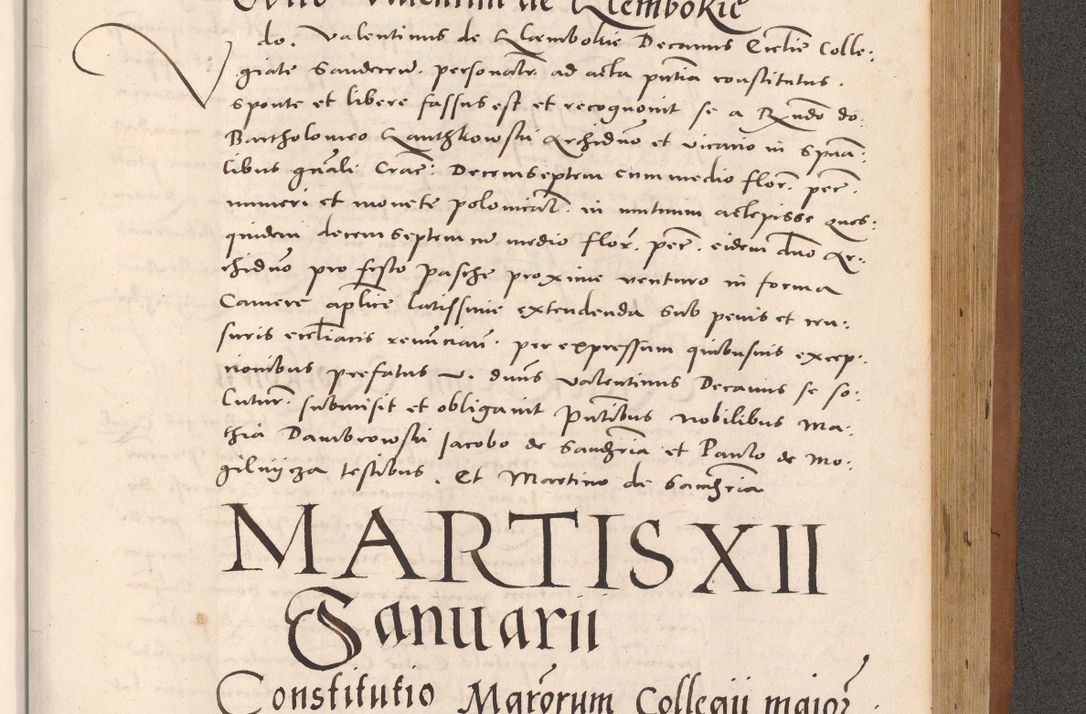 Zdjęcie nr 921 dla obiektu archiwalnego: Acta actorum causarum, sentenciarum tam diffinitivarum quam interloquutoriarum, decretorum, obligationum, quietationum et constitucionum procuratorum coram reverendo domino Bartholomeo Ganthkowsky cancellario Gnesnensi, archidiacono et reverendissimi in Christo patris domini Andree Dei gratia episcopi Cracoviensis vicario in spiritualibus generali Cracoviensi ad annum Domini millesimum quingentesimum quingentesimum primum, cuius indictio nona, pontificatus sanctissimi in Christo patris domini Julii divina providencia pape tercii, annus secundus (sic!) felici omine incipiutur.