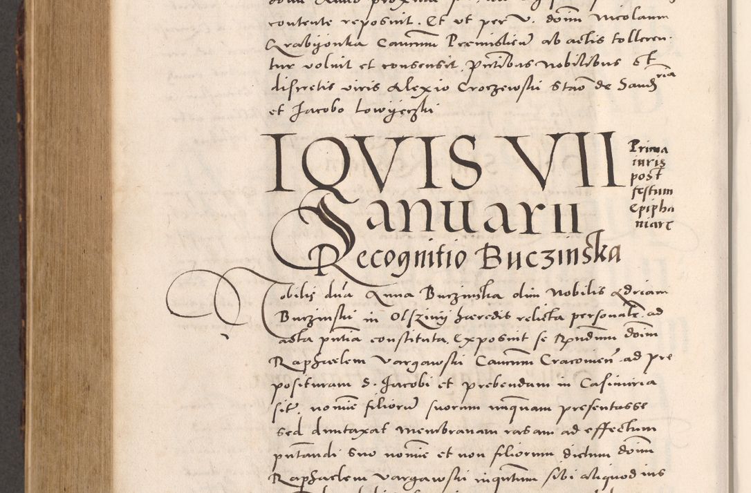 Zdjęcie nr 902 dla obiektu archiwalnego: Acta actorum causarum, sentenciarum tam diffinitivarum quam interloquutoriarum, decretorum, obligationum, quietationum et constitucionum procuratorum coram reverendo domino Bartholomeo Ganthkowsky cancellario Gnesnensi, archidiacono et reverendissimi in Christo patris domini Andree Dei gratia episcopi Cracoviensis vicario in spiritualibus generali Cracoviensi ad annum Domini millesimum quingentesimum quingentesimum primum, cuius indictio nona, pontificatus sanctissimi in Christo patris domini Julii divina providencia pape tercii, annus secundus (sic!) felici omine incipiutur.