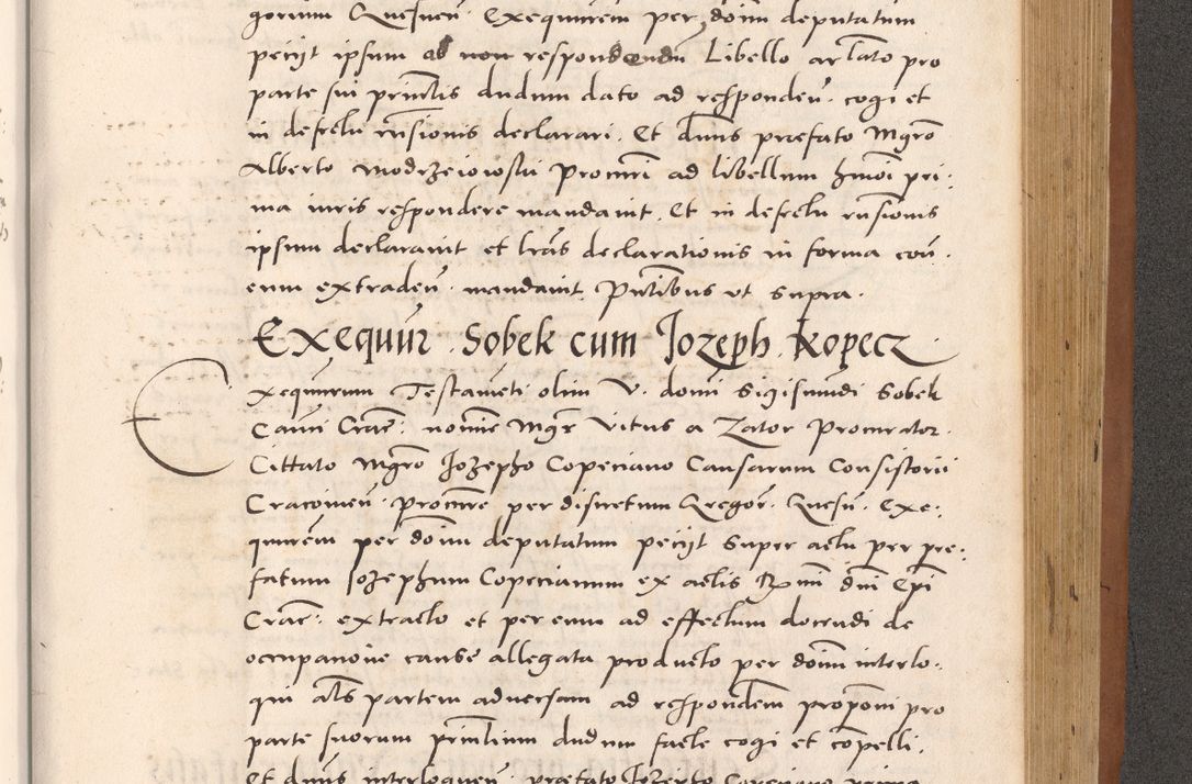 Zdjęcie nr 887 dla obiektu archiwalnego: Acta actorum causarum, sentenciarum tam diffinitivarum quam interloquutoriarum, decretorum, obligationum, quietationum et constitucionum procuratorum coram reverendo domino Bartholomeo Ganthkowsky cancellario Gnesnensi, archidiacono et reverendissimi in Christo patris domini Andree Dei gratia episcopi Cracoviensis vicario in spiritualibus generali Cracoviensi ad annum Domini millesimum quingentesimum quingentesimum primum, cuius indictio nona, pontificatus sanctissimi in Christo patris domini Julii divina providencia pape tercii, annus secundus (sic!) felici omine incipiutur.