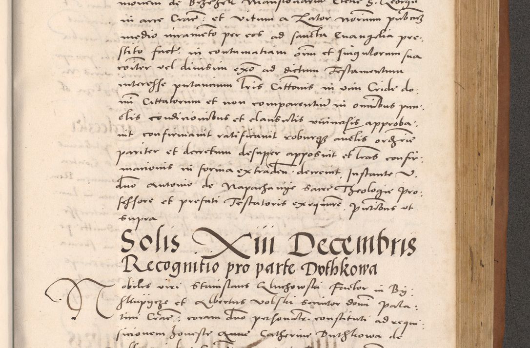 Zdjęcie nr 857 dla obiektu archiwalnego: Acta actorum causarum, sentenciarum tam diffinitivarum quam interloquutoriarum, decretorum, obligationum, quietationum et constitucionum procuratorum coram reverendo domino Bartholomeo Ganthkowsky cancellario Gnesnensi, archidiacono et reverendissimi in Christo patris domini Andree Dei gratia episcopi Cracoviensis vicario in spiritualibus generali Cracoviensi ad annum Domini millesimum quingentesimum quingentesimum primum, cuius indictio nona, pontificatus sanctissimi in Christo patris domini Julii divina providencia pape tercii, annus secundus (sic!) felici omine incipiutur.