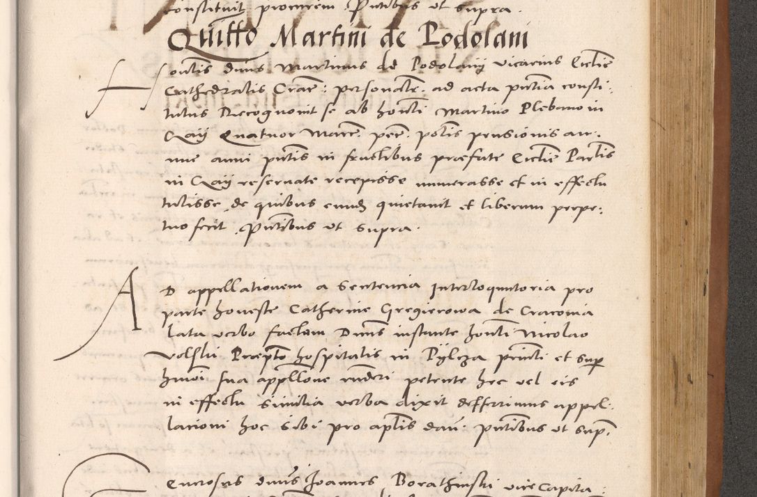 Zdjęcie nr 849 dla obiektu archiwalnego: Acta actorum causarum, sentenciarum tam diffinitivarum quam interloquutoriarum, decretorum, obligationum, quietationum et constitucionum procuratorum coram reverendo domino Bartholomeo Ganthkowsky cancellario Gnesnensi, archidiacono et reverendissimi in Christo patris domini Andree Dei gratia episcopi Cracoviensis vicario in spiritualibus generali Cracoviensi ad annum Domini millesimum quingentesimum quingentesimum primum, cuius indictio nona, pontificatus sanctissimi in Christo patris domini Julii divina providencia pape tercii, annus secundus (sic!) felici omine incipiutur.