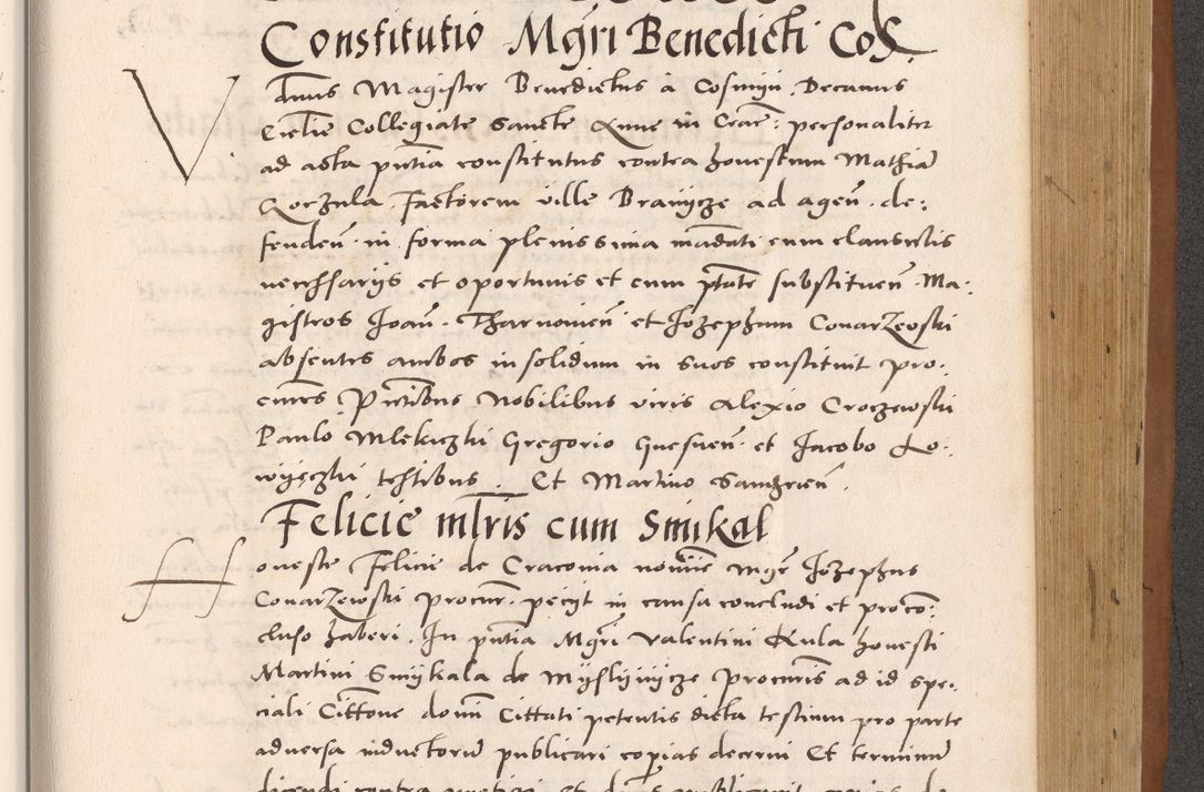 Zdjęcie nr 793 dla obiektu archiwalnego: Acta actorum causarum, sentenciarum tam diffinitivarum quam interloquutoriarum, decretorum, obligationum, quietationum et constitucionum procuratorum coram reverendo domino Bartholomeo Ganthkowsky cancellario Gnesnensi, archidiacono et reverendissimi in Christo patris domini Andree Dei gratia episcopi Cracoviensis vicario in spiritualibus generali Cracoviensi ad annum Domini millesimum quingentesimum quingentesimum primum, cuius indictio nona, pontificatus sanctissimi in Christo patris domini Julii divina providencia pape tercii, annus secundus (sic!) felici omine incipiutur.