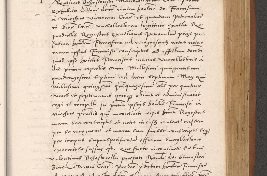 Zdjęcie nr 791 dla obiektu archiwalnego: Acta actorum causarum, sentenciarum tam diffinitivarum quam interloquutoriarum, decretorum, obligationum, quietationum et constitucionum procuratorum coram reverendo domino Bartholomeo Ganthkowsky cancellario Gnesnensi, archidiacono et reverendissimi in Christo patris domini Andree Dei gratia episcopi Cracoviensis vicario in spiritualibus generali Cracoviensi ad annum Domini millesimum quingentesimum quingentesimum primum, cuius indictio nona, pontificatus sanctissimi in Christo patris domini Julii divina providencia pape tercii, annus secundus (sic!) felici omine incipiutur.