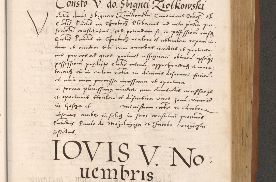 Zdjęcie nr 719 dla obiektu archiwalnego: Acta actorum causarum, sentenciarum tam diffinitivarum quam interloquutoriarum, decretorum, obligationum, quietationum et constitucionum procuratorum coram reverendo domino Bartholomeo Ganthkowsky cancellario Gnesnensi, archidiacono et reverendissimi in Christo patris domini Andree Dei gratia episcopi Cracoviensis vicario in spiritualibus generali Cracoviensi ad annum Domini millesimum quingentesimum quingentesimum primum, cuius indictio nona, pontificatus sanctissimi in Christo patris domini Julii divina providencia pape tercii, annus secundus (sic!) felici omine incipiutur.