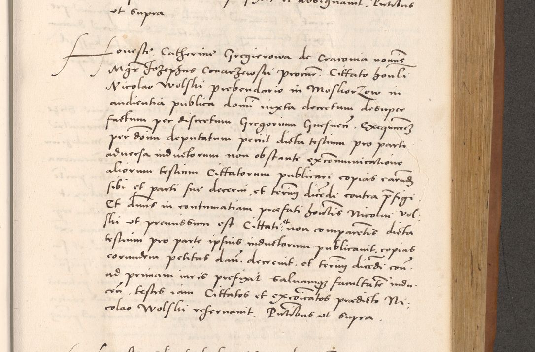 Zdjęcie nr 701 dla obiektu archiwalnego: Acta actorum causarum, sentenciarum tam diffinitivarum quam interloquutoriarum, decretorum, obligationum, quietationum et constitucionum procuratorum coram reverendo domino Bartholomeo Ganthkowsky cancellario Gnesnensi, archidiacono et reverendissimi in Christo patris domini Andree Dei gratia episcopi Cracoviensis vicario in spiritualibus generali Cracoviensi ad annum Domini millesimum quingentesimum quingentesimum primum, cuius indictio nona, pontificatus sanctissimi in Christo patris domini Julii divina providencia pape tercii, annus secundus (sic!) felici omine incipiutur.