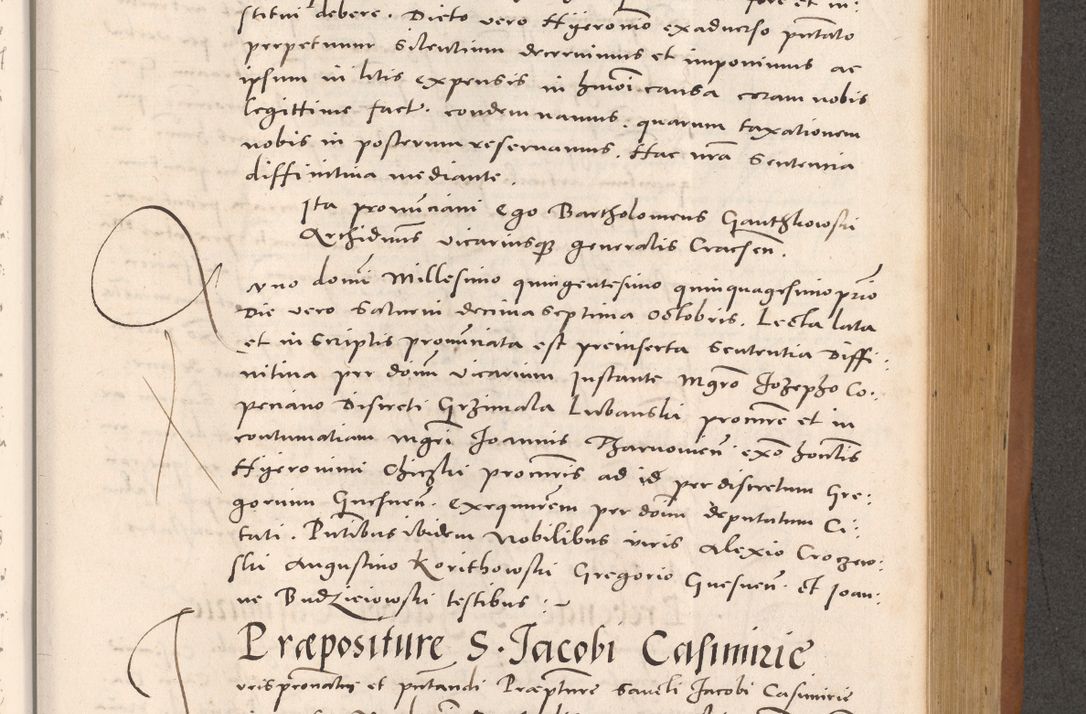 Zdjęcie nr 679 dla obiektu archiwalnego: Acta actorum causarum, sentenciarum tam diffinitivarum quam interloquutoriarum, decretorum, obligationum, quietationum et constitucionum procuratorum coram reverendo domino Bartholomeo Ganthkowsky cancellario Gnesnensi, archidiacono et reverendissimi in Christo patris domini Andree Dei gratia episcopi Cracoviensis vicario in spiritualibus generali Cracoviensi ad annum Domini millesimum quingentesimum quingentesimum primum, cuius indictio nona, pontificatus sanctissimi in Christo patris domini Julii divina providencia pape tercii, annus secundus (sic!) felici omine incipiutur.
