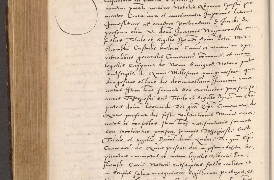 Zdjęcie nr 650 dla obiektu archiwalnego: Acta actorum causarum, sentenciarum tam diffinitivarum quam interloquutoriarum, decretorum, obligationum, quietationum et constitucionum procuratorum coram reverendo domino Bartholomeo Ganthkowsky cancellario Gnesnensi, archidiacono et reverendissimi in Christo patris domini Andree Dei gratia episcopi Cracoviensis vicario in spiritualibus generali Cracoviensi ad annum Domini millesimum quingentesimum quingentesimum primum, cuius indictio nona, pontificatus sanctissimi in Christo patris domini Julii divina providencia pape tercii, annus secundus (sic!) felici omine incipiutur.