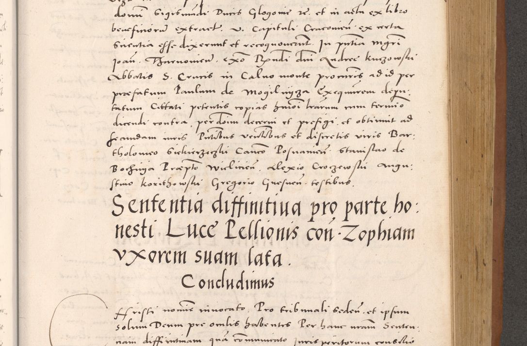 Zdjęcie nr 637 dla obiektu archiwalnego: Acta actorum causarum, sentenciarum tam diffinitivarum quam interloquutoriarum, decretorum, obligationum, quietationum et constitucionum procuratorum coram reverendo domino Bartholomeo Ganthkowsky cancellario Gnesnensi, archidiacono et reverendissimi in Christo patris domini Andree Dei gratia episcopi Cracoviensis vicario in spiritualibus generali Cracoviensi ad annum Domini millesimum quingentesimum quingentesimum primum, cuius indictio nona, pontificatus sanctissimi in Christo patris domini Julii divina providencia pape tercii, annus secundus (sic!) felici omine incipiutur.