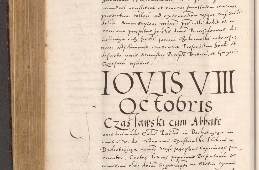 Zdjęcie nr 636 dla obiektu archiwalnego: Acta actorum causarum, sentenciarum tam diffinitivarum quam interloquutoriarum, decretorum, obligationum, quietationum et constitucionum procuratorum coram reverendo domino Bartholomeo Ganthkowsky cancellario Gnesnensi, archidiacono et reverendissimi in Christo patris domini Andree Dei gratia episcopi Cracoviensis vicario in spiritualibus generali Cracoviensi ad annum Domini millesimum quingentesimum quingentesimum primum, cuius indictio nona, pontificatus sanctissimi in Christo patris domini Julii divina providencia pape tercii, annus secundus (sic!) felici omine incipiutur.