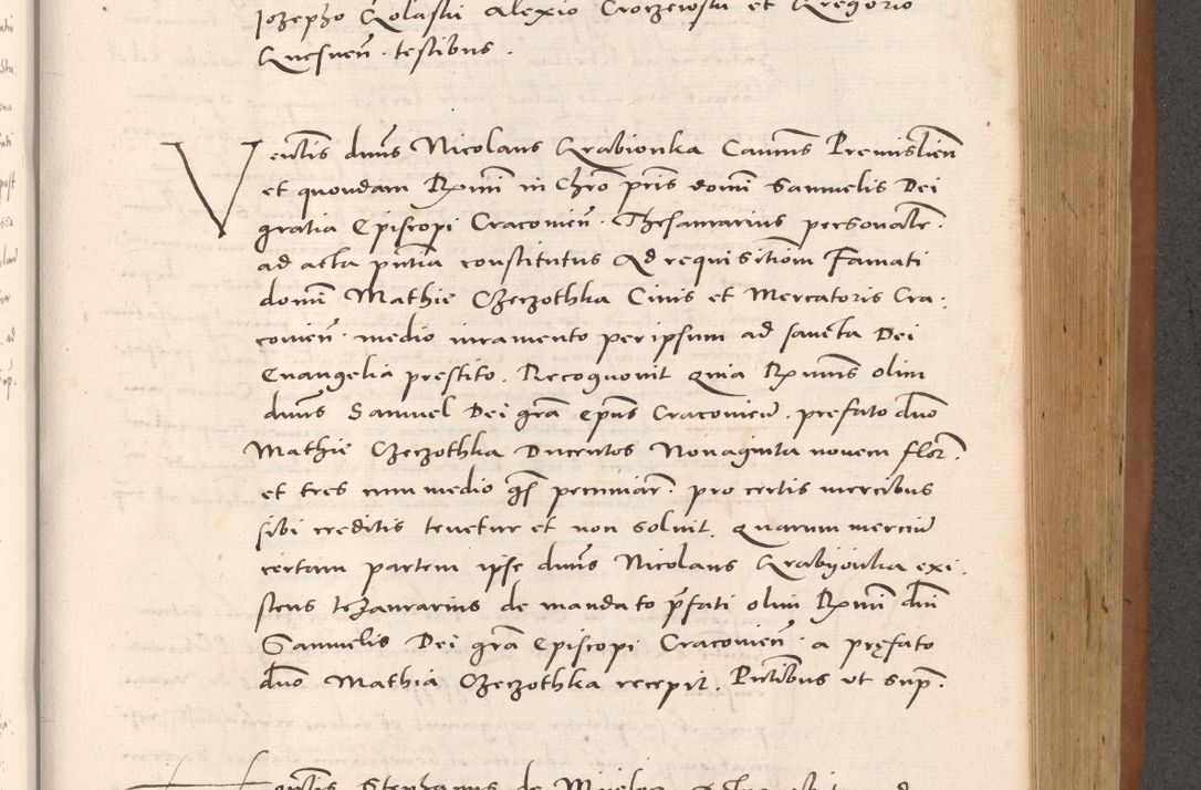 Zdjęcie nr 629 dla obiektu archiwalnego: Acta actorum causarum, sentenciarum tam diffinitivarum quam interloquutoriarum, decretorum, obligationum, quietationum et constitucionum procuratorum coram reverendo domino Bartholomeo Ganthkowsky cancellario Gnesnensi, archidiacono et reverendissimi in Christo patris domini Andree Dei gratia episcopi Cracoviensis vicario in spiritualibus generali Cracoviensi ad annum Domini millesimum quingentesimum quingentesimum primum, cuius indictio nona, pontificatus sanctissimi in Christo patris domini Julii divina providencia pape tercii, annus secundus (sic!) felici omine incipiutur.