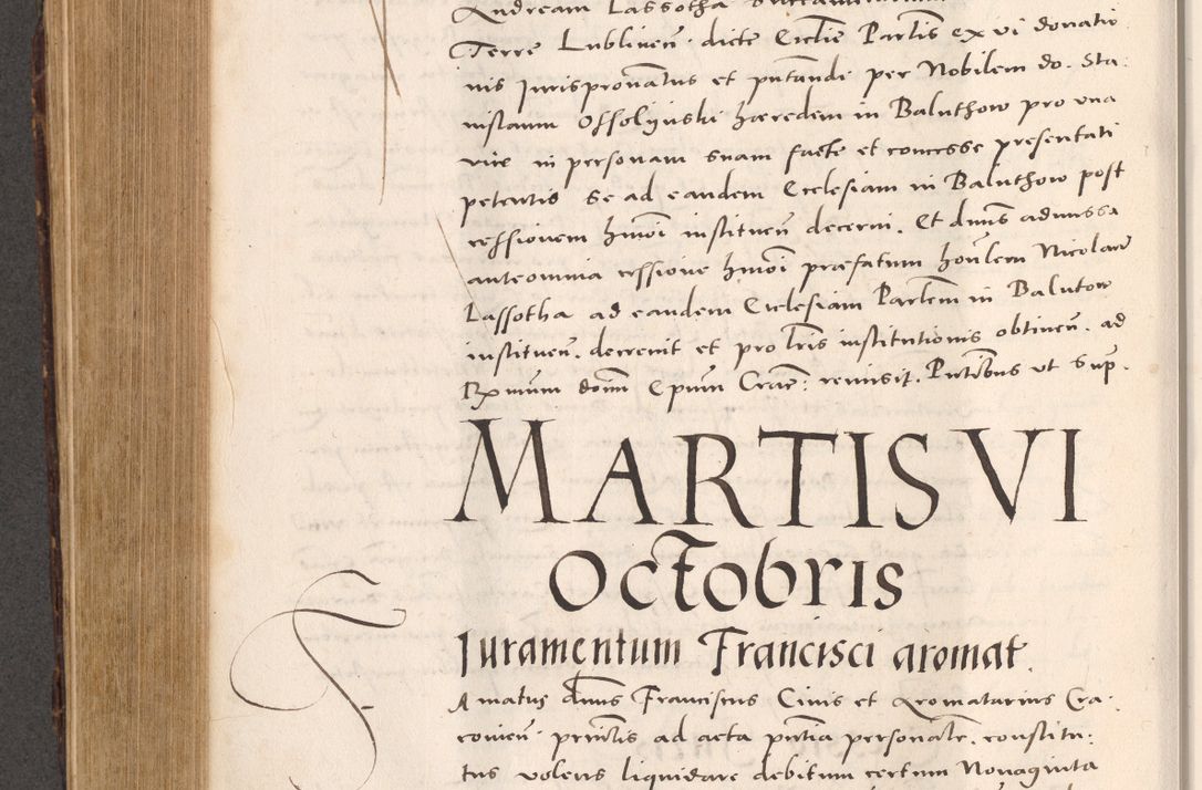 Zdjęcie nr 628 dla obiektu archiwalnego: Acta actorum causarum, sentenciarum tam diffinitivarum quam interloquutoriarum, decretorum, obligationum, quietationum et constitucionum procuratorum coram reverendo domino Bartholomeo Ganthkowsky cancellario Gnesnensi, archidiacono et reverendissimi in Christo patris domini Andree Dei gratia episcopi Cracoviensis vicario in spiritualibus generali Cracoviensi ad annum Domini millesimum quingentesimum quingentesimum primum, cuius indictio nona, pontificatus sanctissimi in Christo patris domini Julii divina providencia pape tercii, annus secundus (sic!) felici omine incipiutur.