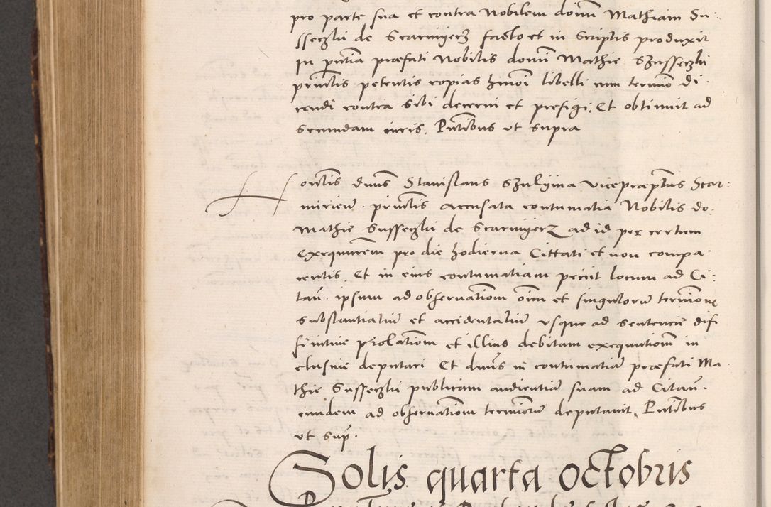 Zdjęcie nr 622 dla obiektu archiwalnego: Acta actorum causarum, sentenciarum tam diffinitivarum quam interloquutoriarum, decretorum, obligationum, quietationum et constitucionum procuratorum coram reverendo domino Bartholomeo Ganthkowsky cancellario Gnesnensi, archidiacono et reverendissimi in Christo patris domini Andree Dei gratia episcopi Cracoviensis vicario in spiritualibus generali Cracoviensi ad annum Domini millesimum quingentesimum quingentesimum primum, cuius indictio nona, pontificatus sanctissimi in Christo patris domini Julii divina providencia pape tercii, annus secundus (sic!) felici omine incipiutur.