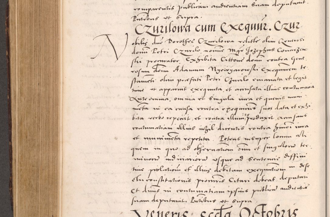 Zdjęcie nr 610 dla obiektu archiwalnego: Acta actorum causarum, sentenciarum tam diffinitivarum quam interloquutoriarum, decretorum, obligationum, quietationum et constitucionum procuratorum coram reverendo domino Bartholomeo Ganthkowsky cancellario Gnesnensi, archidiacono et reverendissimi in Christo patris domini Andree Dei gratia episcopi Cracoviensis vicario in spiritualibus generali Cracoviensi ad annum Domini millesimum quingentesimum quingentesimum primum, cuius indictio nona, pontificatus sanctissimi in Christo patris domini Julii divina providencia pape tercii, annus secundus (sic!) felici omine incipiutur.