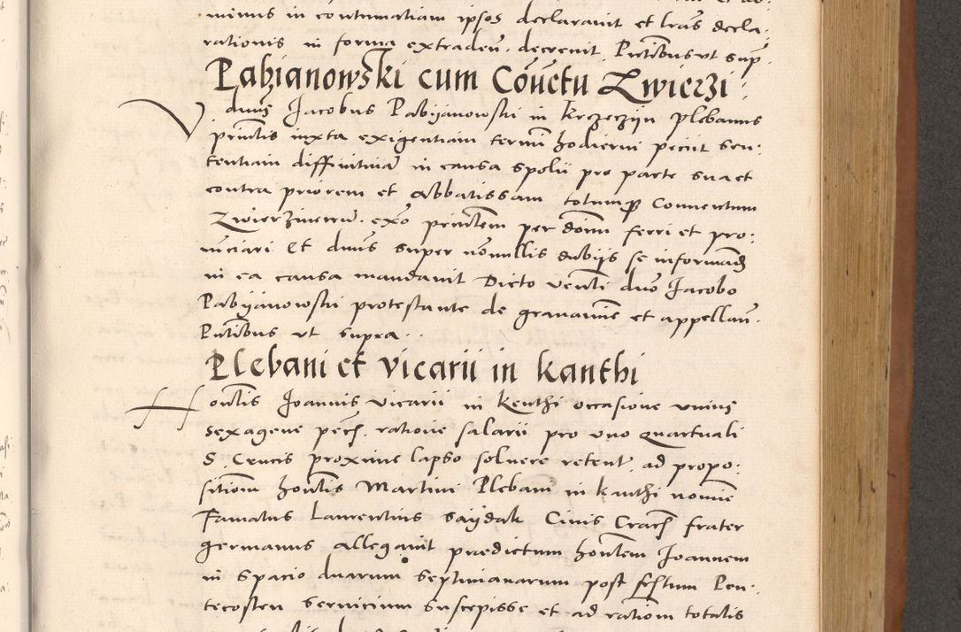 Zdjęcie nr 595 dla obiektu archiwalnego: Acta actorum causarum, sentenciarum tam diffinitivarum quam interloquutoriarum, decretorum, obligationum, quietationum et constitucionum procuratorum coram reverendo domino Bartholomeo Ganthkowsky cancellario Gnesnensi, archidiacono et reverendissimi in Christo patris domini Andree Dei gratia episcopi Cracoviensis vicario in spiritualibus generali Cracoviensi ad annum Domini millesimum quingentesimum quingentesimum primum, cuius indictio nona, pontificatus sanctissimi in Christo patris domini Julii divina providencia pape tercii, annus secundus (sic!) felici omine incipiutur.