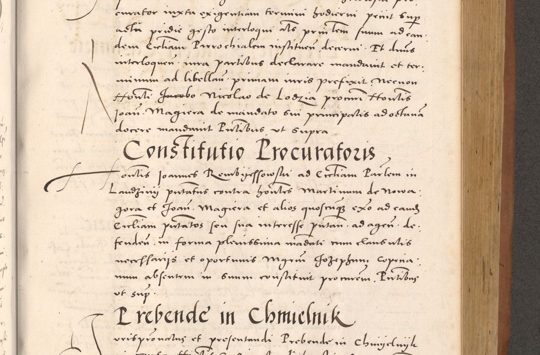 Zdjęcie nr 593 dla obiektu archiwalnego: Acta actorum causarum, sentenciarum tam diffinitivarum quam interloquutoriarum, decretorum, obligationum, quietationum et constitucionum procuratorum coram reverendo domino Bartholomeo Ganthkowsky cancellario Gnesnensi, archidiacono et reverendissimi in Christo patris domini Andree Dei gratia episcopi Cracoviensis vicario in spiritualibus generali Cracoviensi ad annum Domini millesimum quingentesimum quingentesimum primum, cuius indictio nona, pontificatus sanctissimi in Christo patris domini Julii divina providencia pape tercii, annus secundus (sic!) felici omine incipiutur.