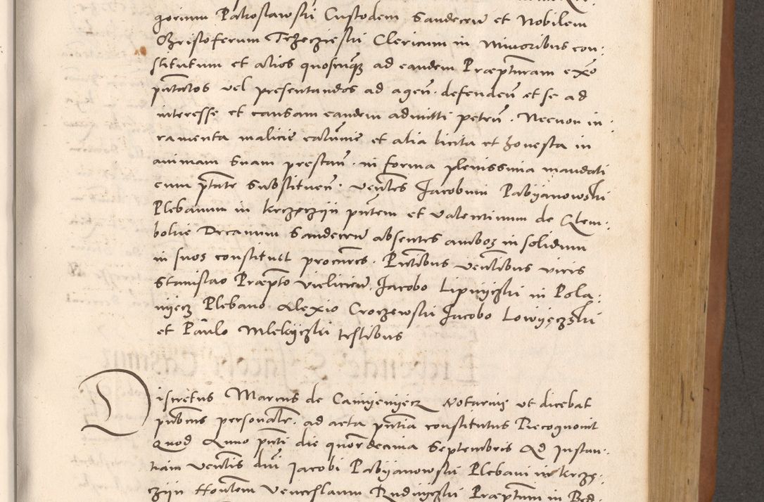 Zdjęcie nr 567 dla obiektu archiwalnego: Acta actorum causarum, sentenciarum tam diffinitivarum quam interloquutoriarum, decretorum, obligationum, quietationum et constitucionum procuratorum coram reverendo domino Bartholomeo Ganthkowsky cancellario Gnesnensi, archidiacono et reverendissimi in Christo patris domini Andree Dei gratia episcopi Cracoviensis vicario in spiritualibus generali Cracoviensi ad annum Domini millesimum quingentesimum quingentesimum primum, cuius indictio nona, pontificatus sanctissimi in Christo patris domini Julii divina providencia pape tercii, annus secundus (sic!) felici omine incipiutur.
