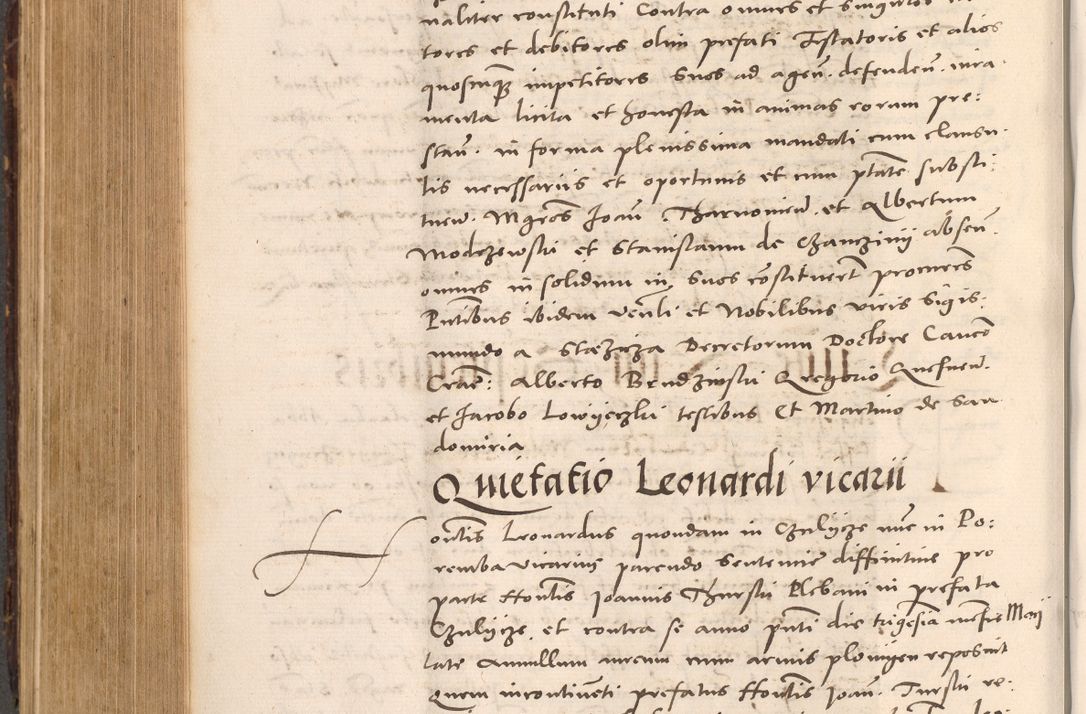 Zdjęcie nr 552 dla obiektu archiwalnego: Acta actorum causarum, sentenciarum tam diffinitivarum quam interloquutoriarum, decretorum, obligationum, quietationum et constitucionum procuratorum coram reverendo domino Bartholomeo Ganthkowsky cancellario Gnesnensi, archidiacono et reverendissimi in Christo patris domini Andree Dei gratia episcopi Cracoviensis vicario in spiritualibus generali Cracoviensi ad annum Domini millesimum quingentesimum quingentesimum primum, cuius indictio nona, pontificatus sanctissimi in Christo patris domini Julii divina providencia pape tercii, annus secundus (sic!) felici omine incipiutur.