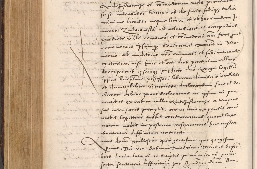Zdjęcie nr 550 dla obiektu archiwalnego: Acta actorum causarum, sentenciarum tam diffinitivarum quam interloquutoriarum, decretorum, obligationum, quietationum et constitucionum procuratorum coram reverendo domino Bartholomeo Ganthkowsky cancellario Gnesnensi, archidiacono et reverendissimi in Christo patris domini Andree Dei gratia episcopi Cracoviensis vicario in spiritualibus generali Cracoviensi ad annum Domini millesimum quingentesimum quingentesimum primum, cuius indictio nona, pontificatus sanctissimi in Christo patris domini Julii divina providencia pape tercii, annus secundus (sic!) felici omine incipiutur.