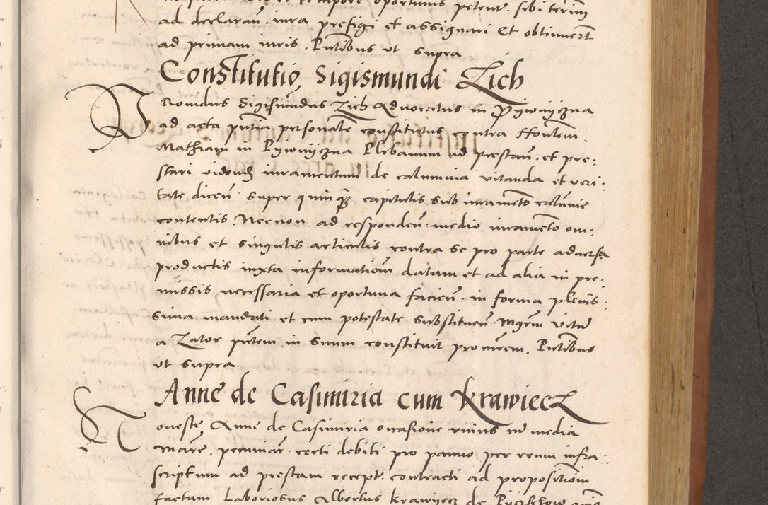 Zdjęcie nr 541 dla obiektu archiwalnego: Acta actorum causarum, sentenciarum tam diffinitivarum quam interloquutoriarum, decretorum, obligationum, quietationum et constitucionum procuratorum coram reverendo domino Bartholomeo Ganthkowsky cancellario Gnesnensi, archidiacono et reverendissimi in Christo patris domini Andree Dei gratia episcopi Cracoviensis vicario in spiritualibus generali Cracoviensi ad annum Domini millesimum quingentesimum quingentesimum primum, cuius indictio nona, pontificatus sanctissimi in Christo patris domini Julii divina providencia pape tercii, annus secundus (sic!) felici omine incipiutur.