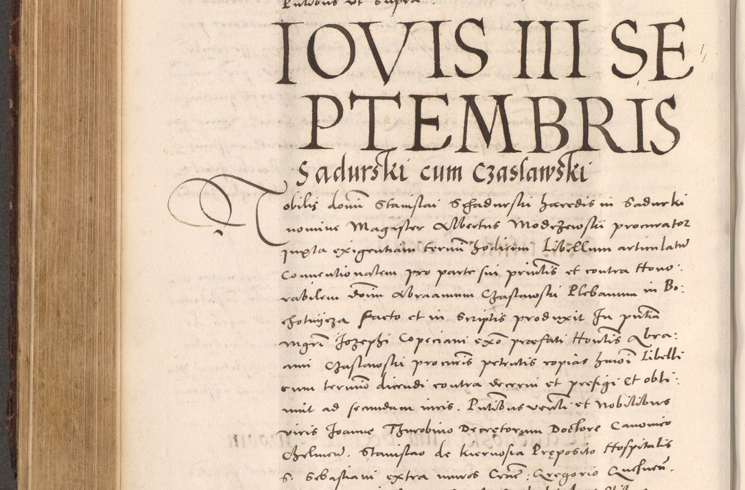 Zdjęcie nr 516 dla obiektu archiwalnego: Acta actorum causarum, sentenciarum tam diffinitivarum quam interloquutoriarum, decretorum, obligationum, quietationum et constitucionum procuratorum coram reverendo domino Bartholomeo Ganthkowsky cancellario Gnesnensi, archidiacono et reverendissimi in Christo patris domini Andree Dei gratia episcopi Cracoviensis vicario in spiritualibus generali Cracoviensi ad annum Domini millesimum quingentesimum quingentesimum primum, cuius indictio nona, pontificatus sanctissimi in Christo patris domini Julii divina providencia pape tercii, annus secundus (sic!) felici omine incipiutur.