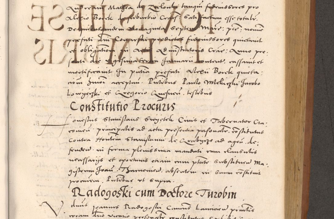 Zdjęcie nr 515 dla obiektu archiwalnego: Acta actorum causarum, sentenciarum tam diffinitivarum quam interloquutoriarum, decretorum, obligationum, quietationum et constitucionum procuratorum coram reverendo domino Bartholomeo Ganthkowsky cancellario Gnesnensi, archidiacono et reverendissimi in Christo patris domini Andree Dei gratia episcopi Cracoviensis vicario in spiritualibus generali Cracoviensi ad annum Domini millesimum quingentesimum quingentesimum primum, cuius indictio nona, pontificatus sanctissimi in Christo patris domini Julii divina providencia pape tercii, annus secundus (sic!) felici omine incipiutur.