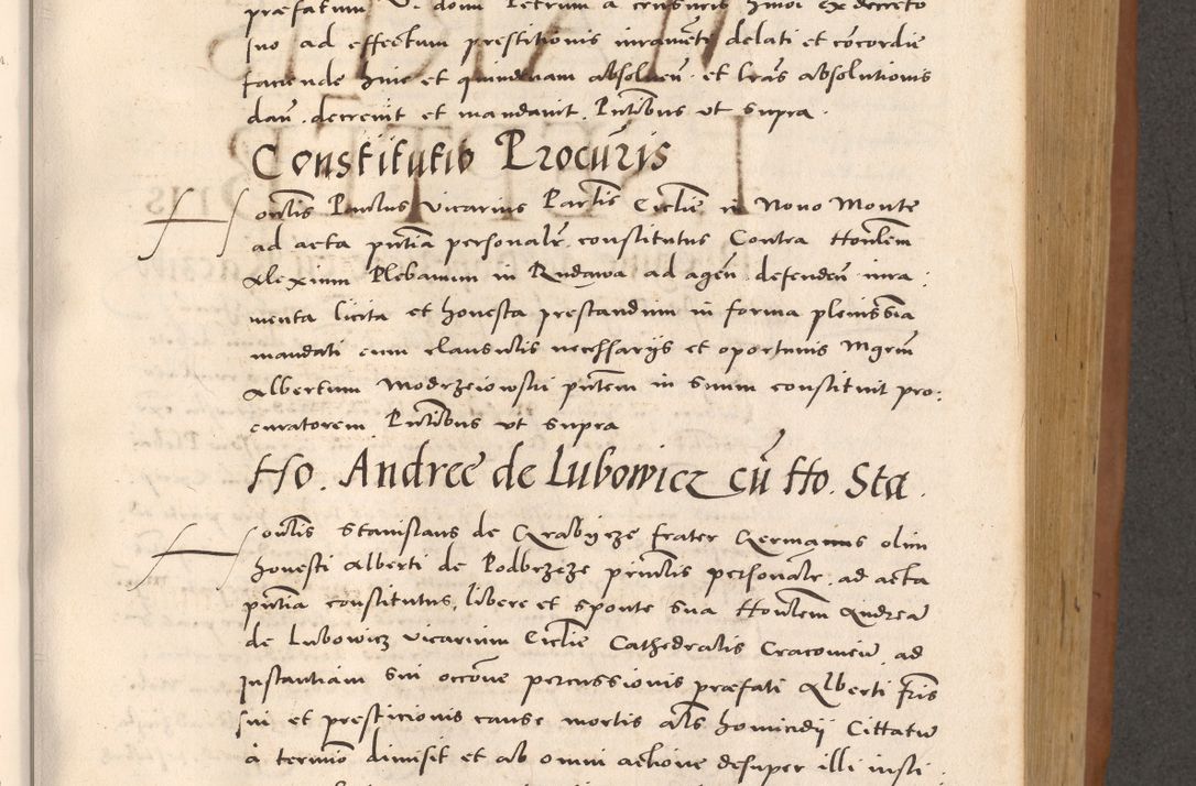 Zdjęcie nr 509 dla obiektu archiwalnego: Acta actorum causarum, sentenciarum tam diffinitivarum quam interloquutoriarum, decretorum, obligationum, quietationum et constitucionum procuratorum coram reverendo domino Bartholomeo Ganthkowsky cancellario Gnesnensi, archidiacono et reverendissimi in Christo patris domini Andree Dei gratia episcopi Cracoviensis vicario in spiritualibus generali Cracoviensi ad annum Domini millesimum quingentesimum quingentesimum primum, cuius indictio nona, pontificatus sanctissimi in Christo patris domini Julii divina providencia pape tercii, annus secundus (sic!) felici omine incipiutur.