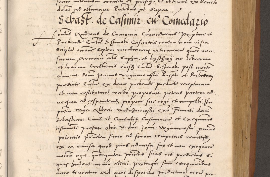Zdjęcie nr 497 dla obiektu archiwalnego: Acta actorum causarum, sentenciarum tam diffinitivarum quam interloquutoriarum, decretorum, obligationum, quietationum et constitucionum procuratorum coram reverendo domino Bartholomeo Ganthkowsky cancellario Gnesnensi, archidiacono et reverendissimi in Christo patris domini Andree Dei gratia episcopi Cracoviensis vicario in spiritualibus generali Cracoviensi ad annum Domini millesimum quingentesimum quingentesimum primum, cuius indictio nona, pontificatus sanctissimi in Christo patris domini Julii divina providencia pape tercii, annus secundus (sic!) felici omine incipiutur.