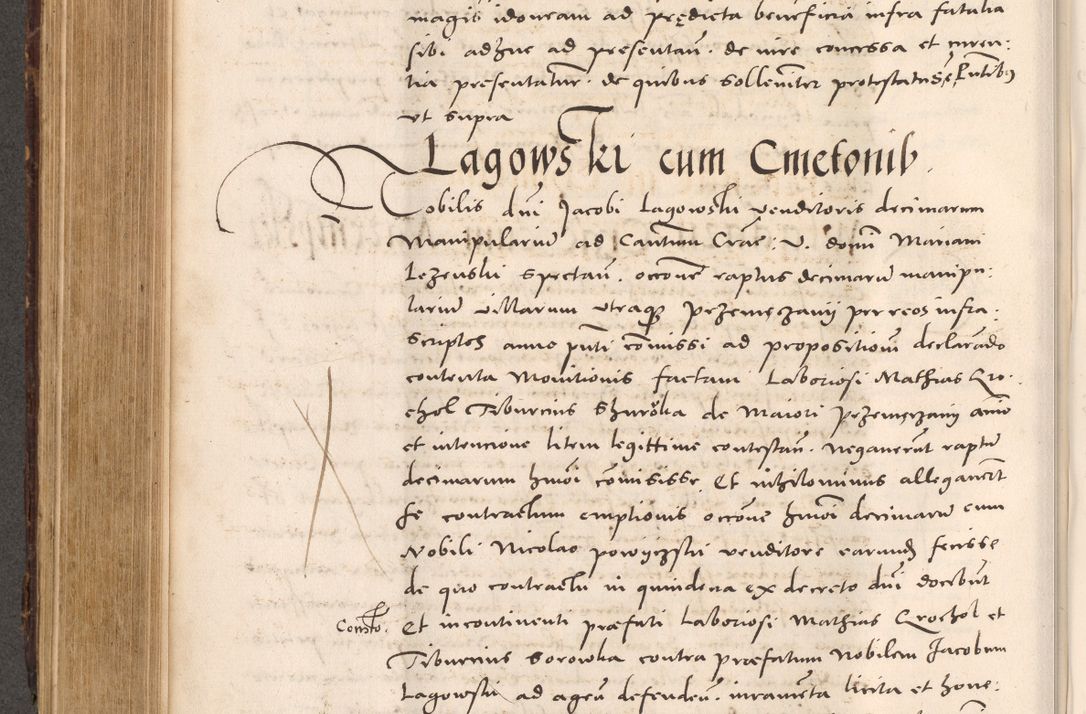 Zdjęcie nr 488 dla obiektu archiwalnego: Acta actorum causarum, sentenciarum tam diffinitivarum quam interloquutoriarum, decretorum, obligationum, quietationum et constitucionum procuratorum coram reverendo domino Bartholomeo Ganthkowsky cancellario Gnesnensi, archidiacono et reverendissimi in Christo patris domini Andree Dei gratia episcopi Cracoviensis vicario in spiritualibus generali Cracoviensi ad annum Domini millesimum quingentesimum quingentesimum primum, cuius indictio nona, pontificatus sanctissimi in Christo patris domini Julii divina providencia pape tercii, annus secundus (sic!) felici omine incipiutur.