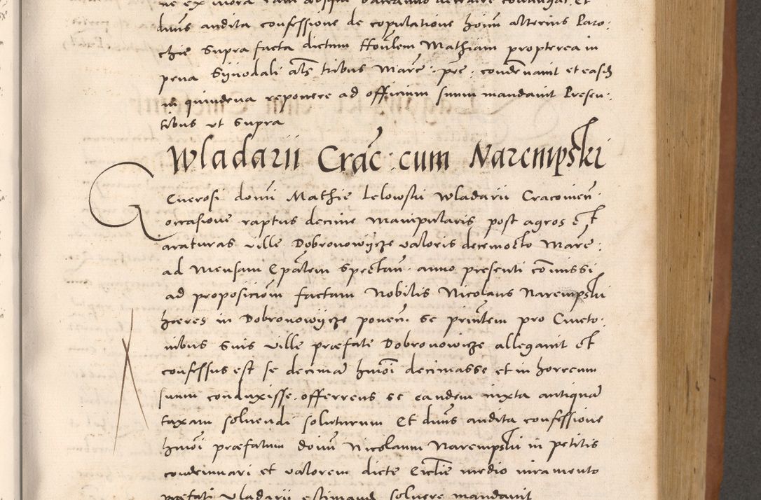 Zdjęcie nr 487 dla obiektu archiwalnego: Acta actorum causarum, sentenciarum tam diffinitivarum quam interloquutoriarum, decretorum, obligationum, quietationum et constitucionum procuratorum coram reverendo domino Bartholomeo Ganthkowsky cancellario Gnesnensi, archidiacono et reverendissimi in Christo patris domini Andree Dei gratia episcopi Cracoviensis vicario in spiritualibus generali Cracoviensi ad annum Domini millesimum quingentesimum quingentesimum primum, cuius indictio nona, pontificatus sanctissimi in Christo patris domini Julii divina providencia pape tercii, annus secundus (sic!) felici omine incipiutur.