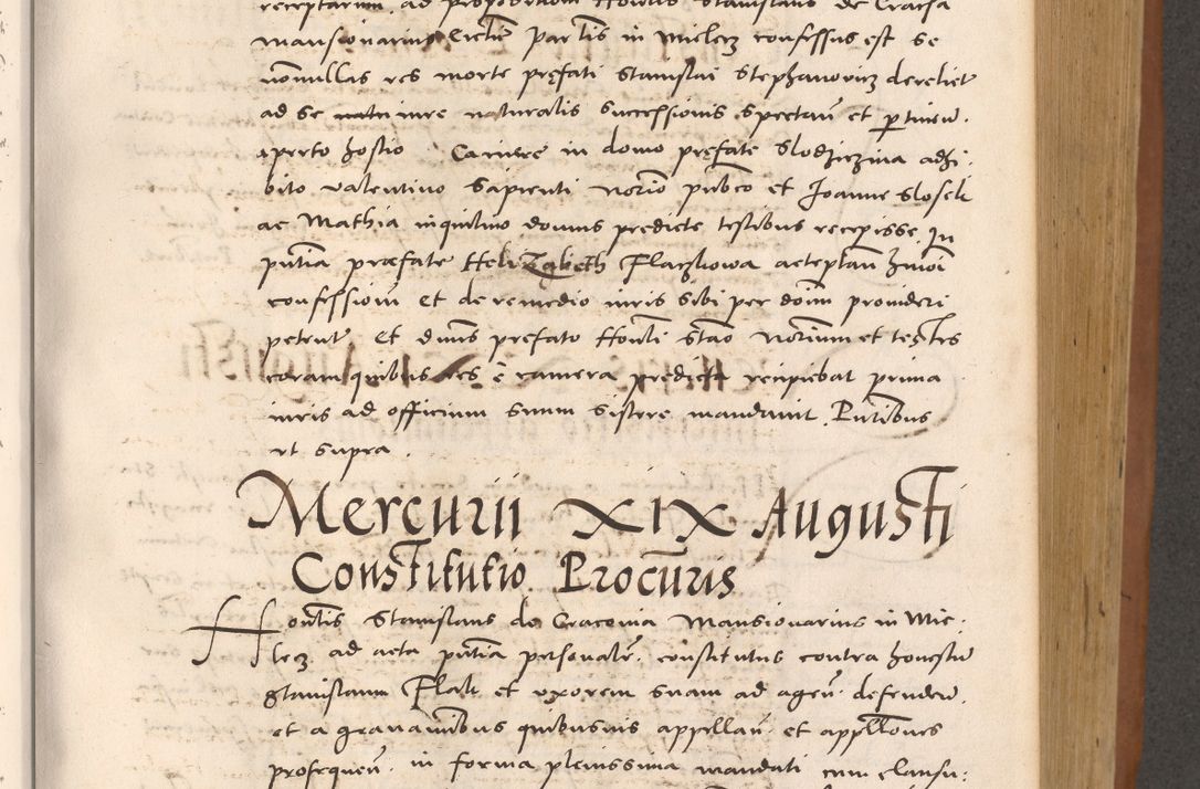 Zdjęcie nr 479 dla obiektu archiwalnego: Acta actorum causarum, sentenciarum tam diffinitivarum quam interloquutoriarum, decretorum, obligationum, quietationum et constitucionum procuratorum coram reverendo domino Bartholomeo Ganthkowsky cancellario Gnesnensi, archidiacono et reverendissimi in Christo patris domini Andree Dei gratia episcopi Cracoviensis vicario in spiritualibus generali Cracoviensi ad annum Domini millesimum quingentesimum quingentesimum primum, cuius indictio nona, pontificatus sanctissimi in Christo patris domini Julii divina providencia pape tercii, annus secundus (sic!) felici omine incipiutur.