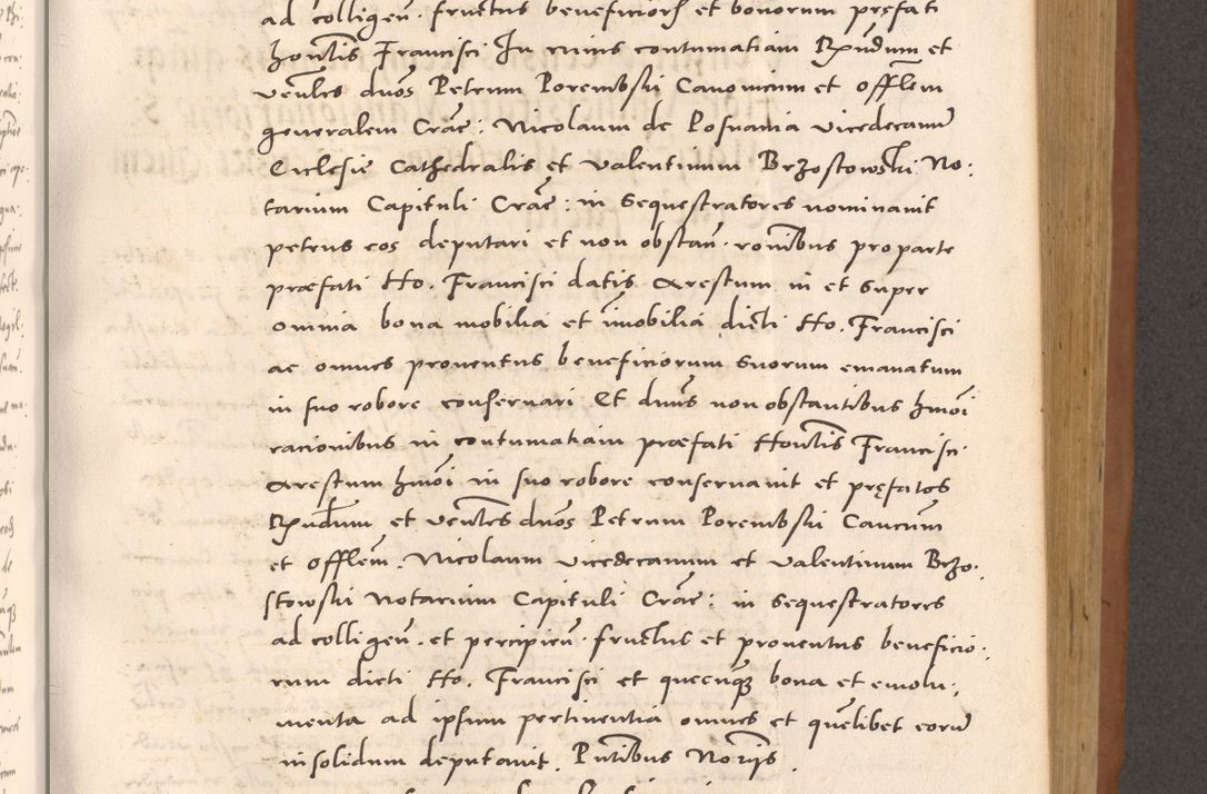 Zdjęcie nr 449 dla obiektu archiwalnego: Acta actorum causarum, sentenciarum tam diffinitivarum quam interloquutoriarum, decretorum, obligationum, quietationum et constitucionum procuratorum coram reverendo domino Bartholomeo Ganthkowsky cancellario Gnesnensi, archidiacono et reverendissimi in Christo patris domini Andree Dei gratia episcopi Cracoviensis vicario in spiritualibus generali Cracoviensi ad annum Domini millesimum quingentesimum quingentesimum primum, cuius indictio nona, pontificatus sanctissimi in Christo patris domini Julii divina providencia pape tercii, annus secundus (sic!) felici omine incipiutur.