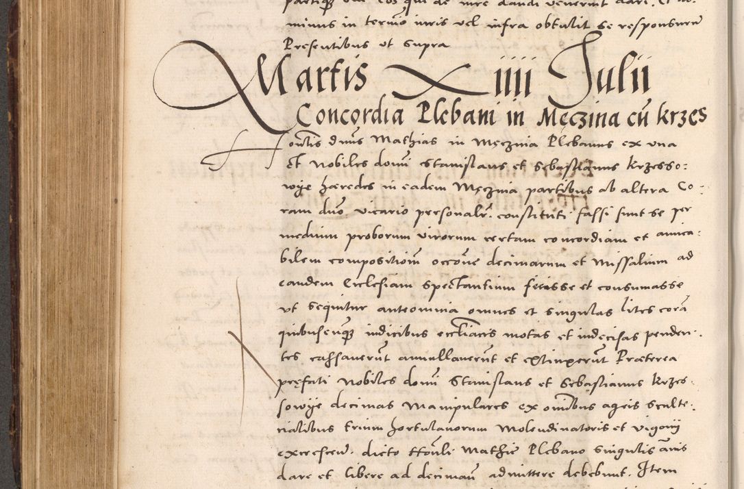Zdjęcie nr 444 dla obiektu archiwalnego: Acta actorum causarum, sentenciarum tam diffinitivarum quam interloquutoriarum, decretorum, obligationum, quietationum et constitucionum procuratorum coram reverendo domino Bartholomeo Ganthkowsky cancellario Gnesnensi, archidiacono et reverendissimi in Christo patris domini Andree Dei gratia episcopi Cracoviensis vicario in spiritualibus generali Cracoviensi ad annum Domini millesimum quingentesimum quingentesimum primum, cuius indictio nona, pontificatus sanctissimi in Christo patris domini Julii divina providencia pape tercii, annus secundus (sic!) felici omine incipiutur.