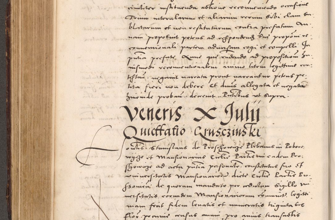 Zdjęcie nr 426 dla obiektu archiwalnego: Acta actorum causarum, sentenciarum tam diffinitivarum quam interloquutoriarum, decretorum, obligationum, quietationum et constitucionum procuratorum coram reverendo domino Bartholomeo Ganthkowsky cancellario Gnesnensi, archidiacono et reverendissimi in Christo patris domini Andree Dei gratia episcopi Cracoviensis vicario in spiritualibus generali Cracoviensi ad annum Domini millesimum quingentesimum quingentesimum primum, cuius indictio nona, pontificatus sanctissimi in Christo patris domini Julii divina providencia pape tercii, annus secundus (sic!) felici omine incipiutur.