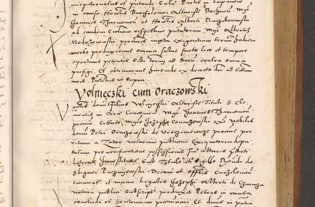 Zdjęcie nr 419 dla obiektu archiwalnego: Acta actorum causarum, sentenciarum tam diffinitivarum quam interloquutoriarum, decretorum, obligationum, quietationum et constitucionum procuratorum coram reverendo domino Bartholomeo Ganthkowsky cancellario Gnesnensi, archidiacono et reverendissimi in Christo patris domini Andree Dei gratia episcopi Cracoviensis vicario in spiritualibus generali Cracoviensi ad annum Domini millesimum quingentesimum quingentesimum primum, cuius indictio nona, pontificatus sanctissimi in Christo patris domini Julii divina providencia pape tercii, annus secundus (sic!) felici omine incipiutur.