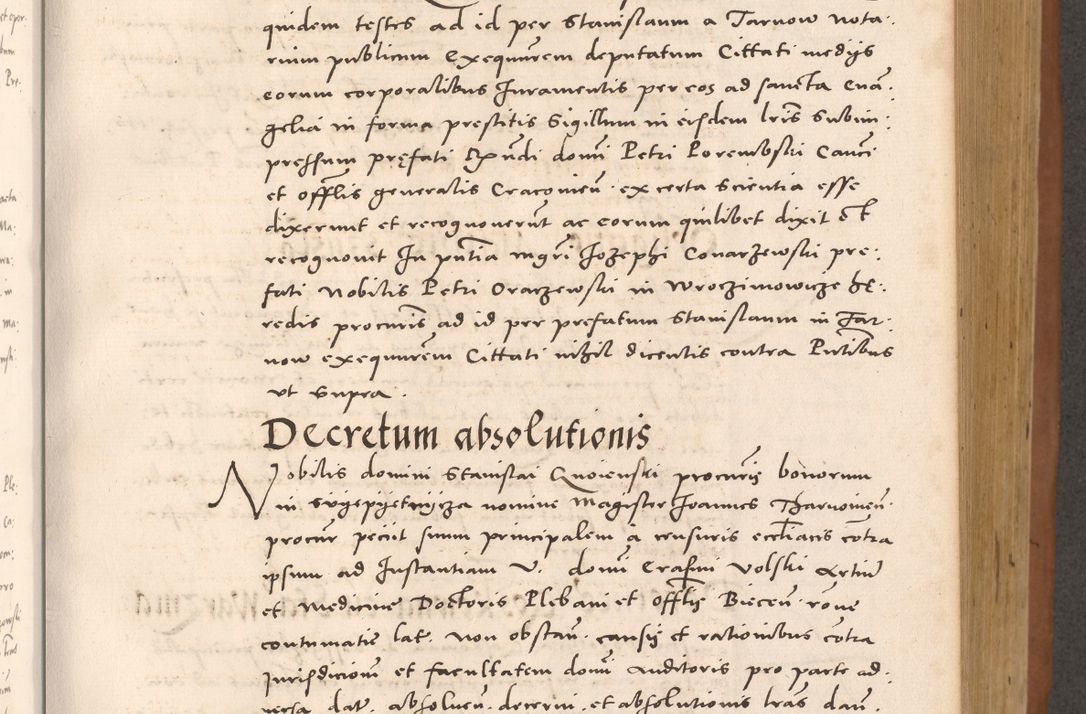 Zdjęcie nr 409 dla obiektu archiwalnego: Acta actorum causarum, sentenciarum tam diffinitivarum quam interloquutoriarum, decretorum, obligationum, quietationum et constitucionum procuratorum coram reverendo domino Bartholomeo Ganthkowsky cancellario Gnesnensi, archidiacono et reverendissimi in Christo patris domini Andree Dei gratia episcopi Cracoviensis vicario in spiritualibus generali Cracoviensi ad annum Domini millesimum quingentesimum quingentesimum primum, cuius indictio nona, pontificatus sanctissimi in Christo patris domini Julii divina providencia pape tercii, annus secundus (sic!) felici omine incipiutur.